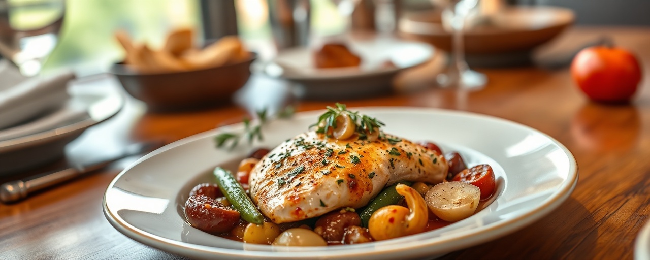 Poulet Sauté au Chipotle et Légumes Provençaux