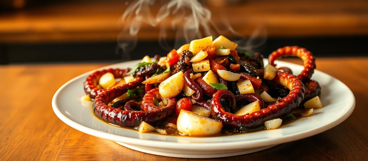 Poulpe Provençal Sauté au Wok