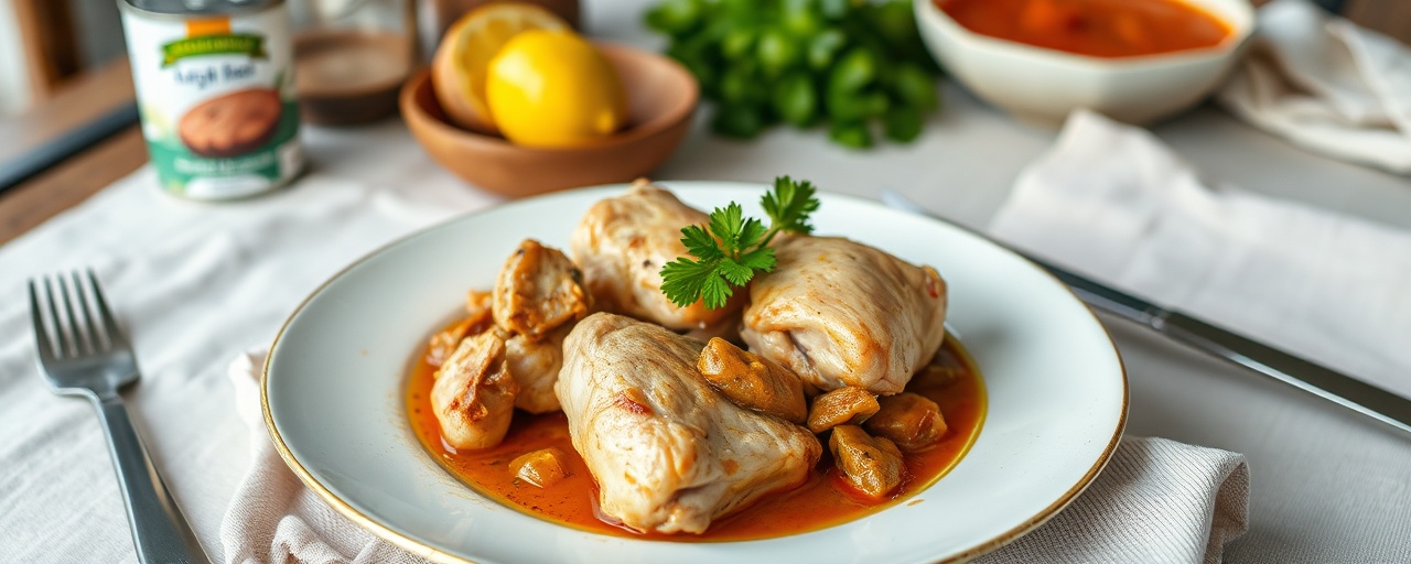 Preserved Lemon and Coconut Braised Chicken