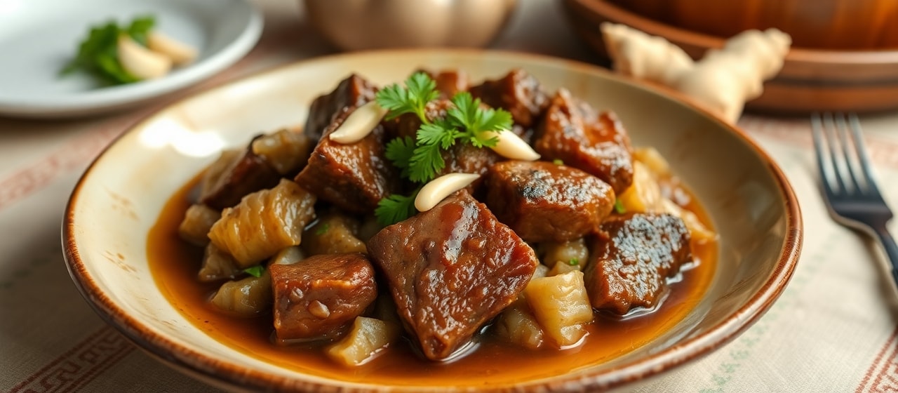 Puaʻa Pipi Pōkole Kalo (Clay Pot Taro Short Ribs)
