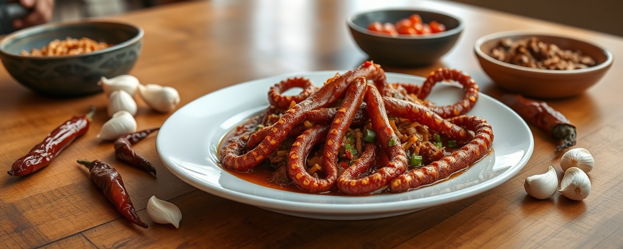 Pulpo a las Brasas con Adobo de Chile Guajillo