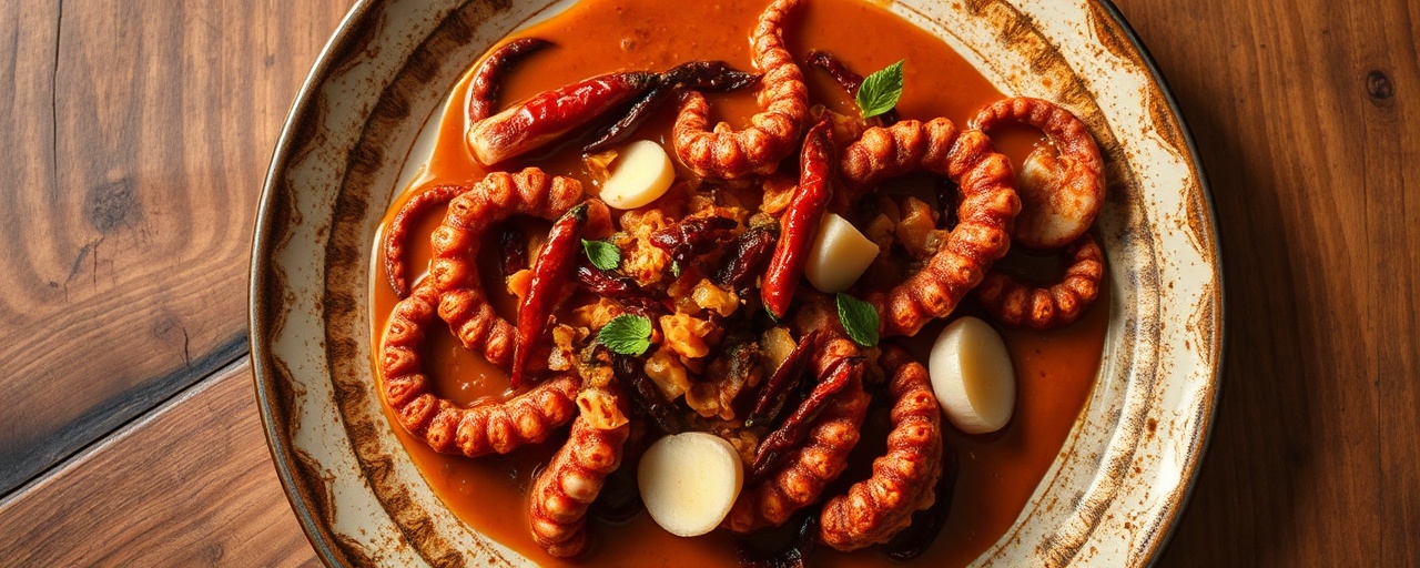 Pulpo a las Brasas con Adobo de Chile Guajillo