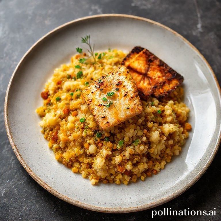 Golden Lentil & Cauliflower Pilaf with Pan-Seared Halloumi