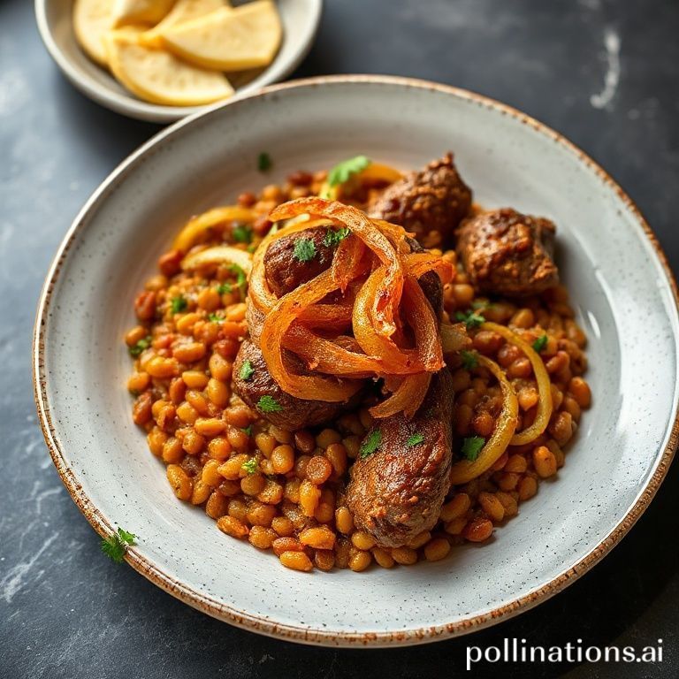 Spiced Lamb and Lentil Mujadara with Crispy Onions