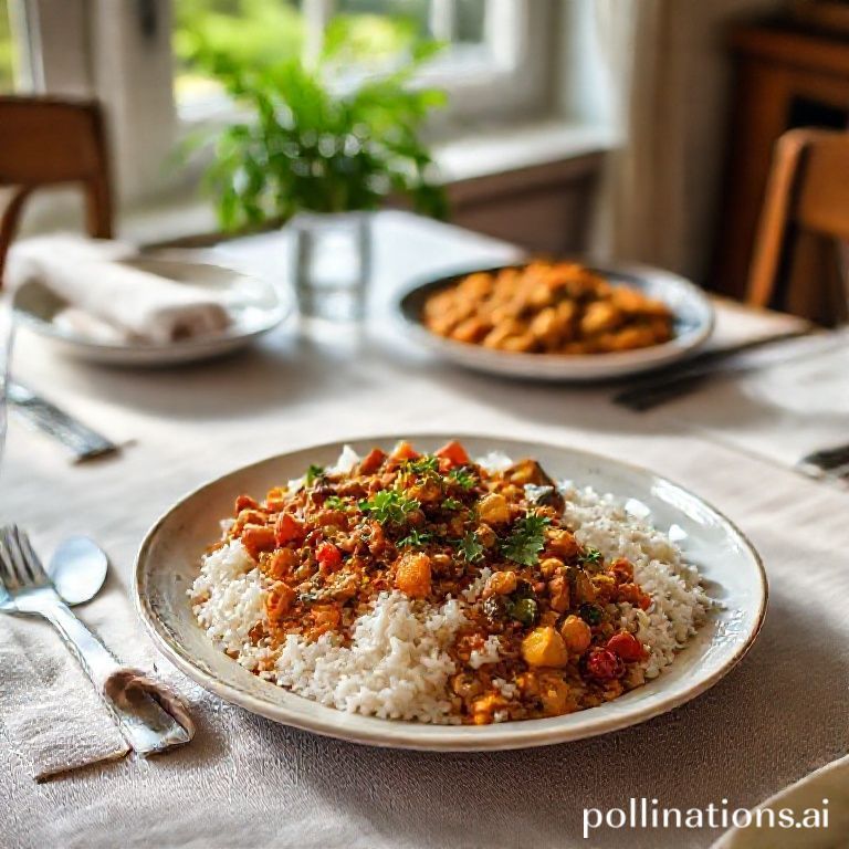 Spiced Lentil and Vegetable Curry with Coconut Rice