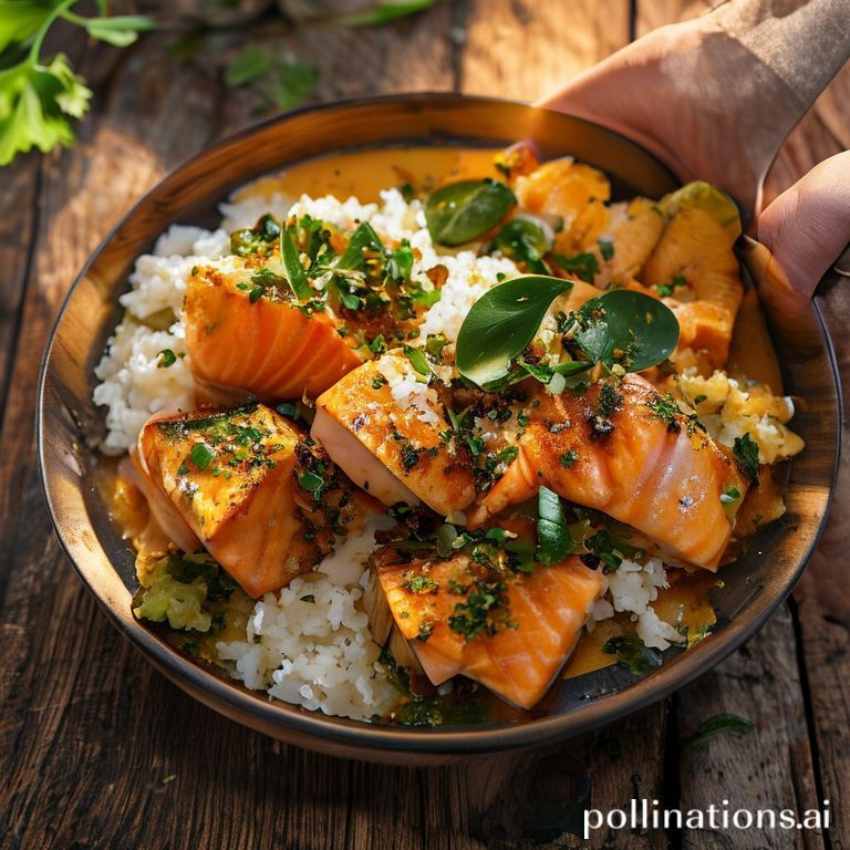 Thai Green Curry Salmon with Coconut Cauliflower Rice