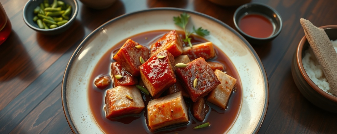 Red Fermented Tofu and Cardamom Braised Pork Belly