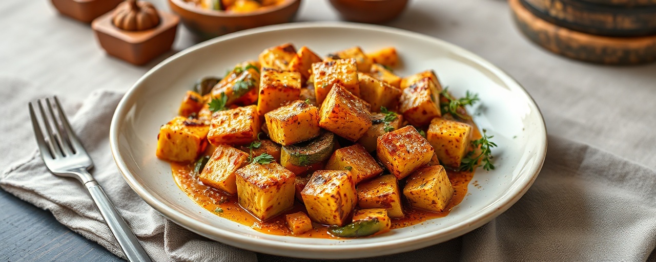 Roasted Spiced Tofu and Vegetable Tagine