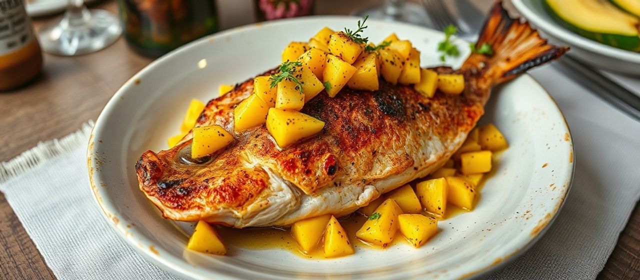 Roasted Tamarind Snapper with Mango Salsa