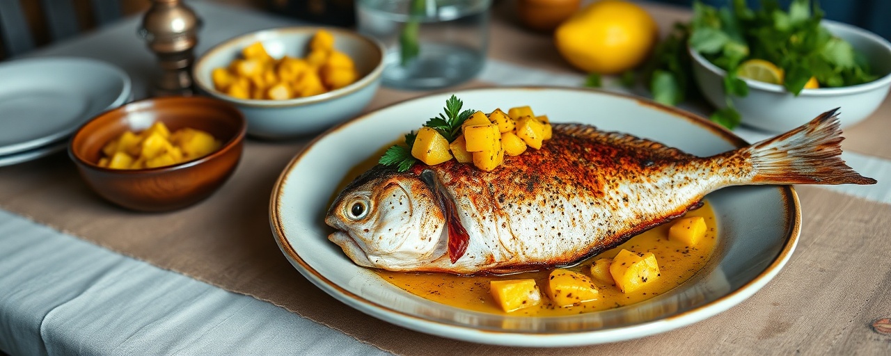 Roasted Tamarind Snapper with Mango Salsa