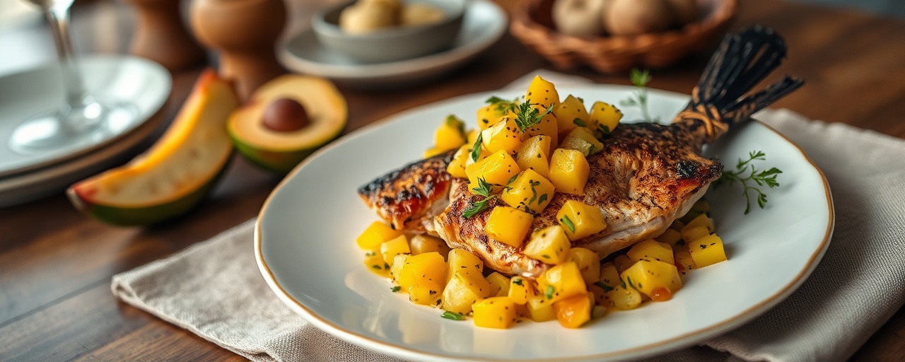 Roasted Tamarind Snapper with Mango Salsa