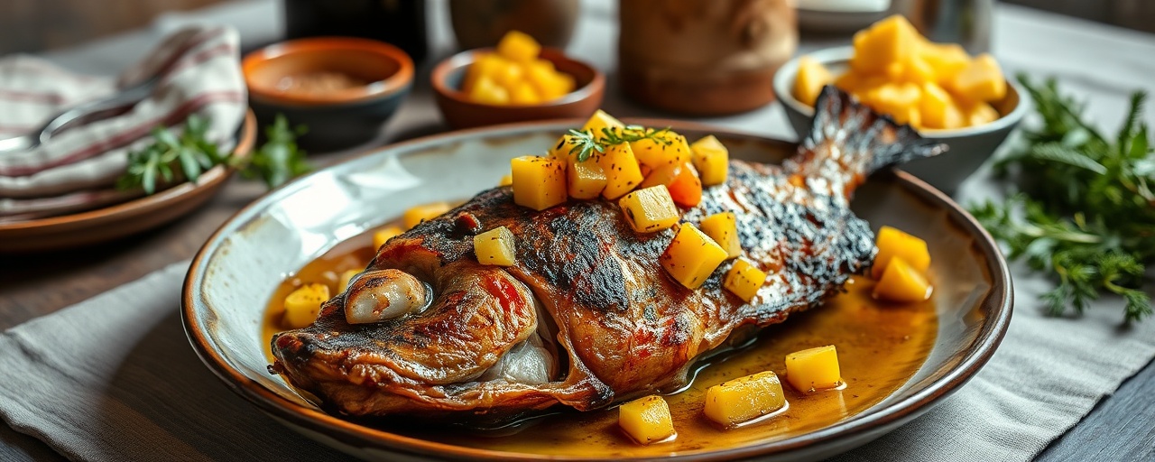 Roasted Tamarind Snapper with Mango Salsa