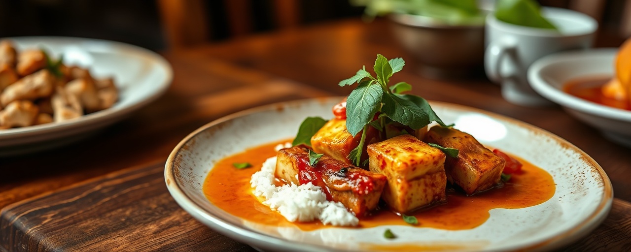 Roasted Thai Tempeh with Basil-Kaffir Lime Glaze
