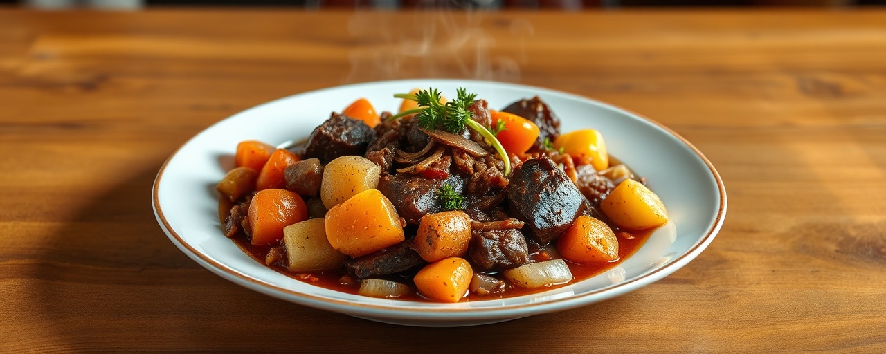 Russian Braised Beef with Aromatic Lemongrass