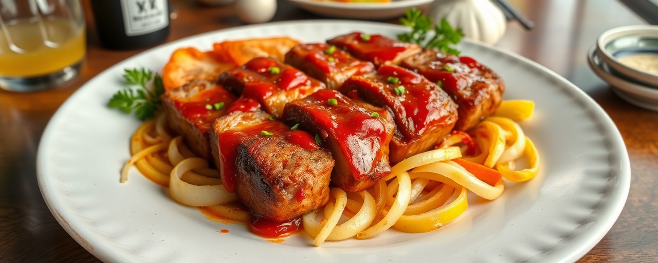 Russian Gochujang-Kvass Glazed Pork Shashlik