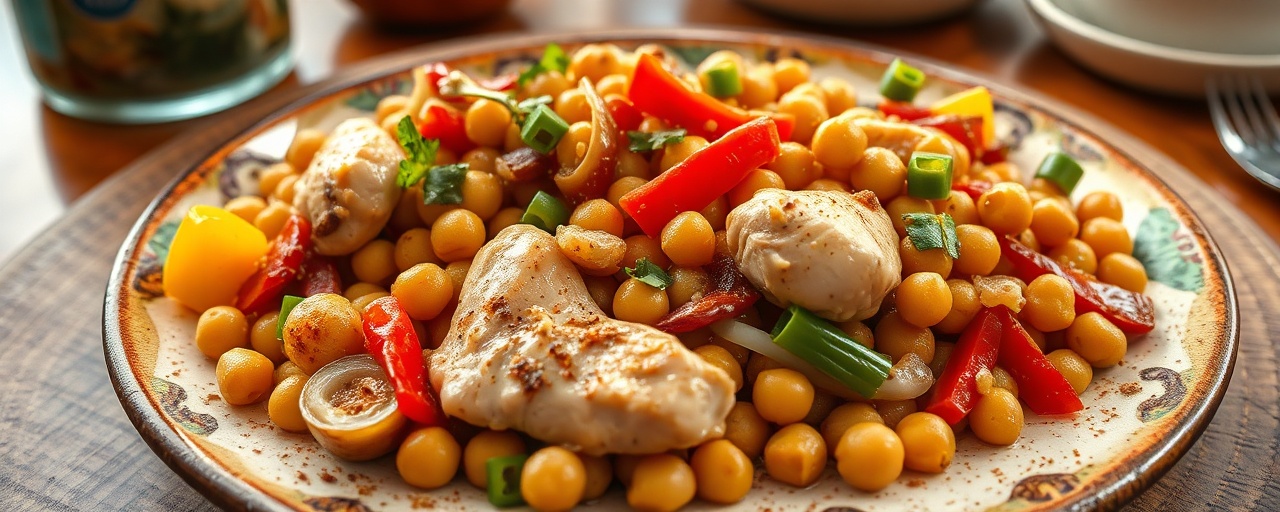 Russian Wok-Tossed Chicken and Chickpea Skovorodka