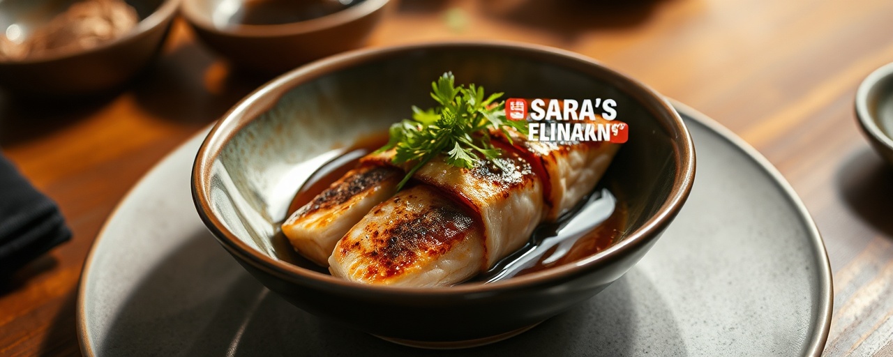 Saba no Enraku-yaki (Fire-Roasted Mackerel with Galangal-Miso Glaze)