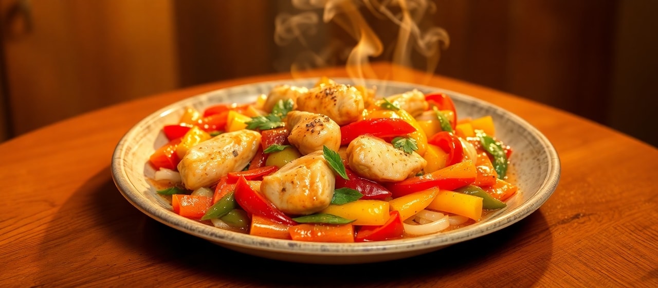 Saffron Chicken and Vegetable Stir-fry