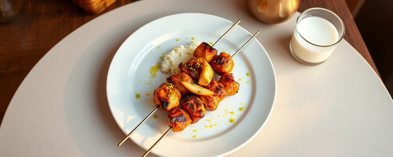Saffron Chicken Shashlik Skewers