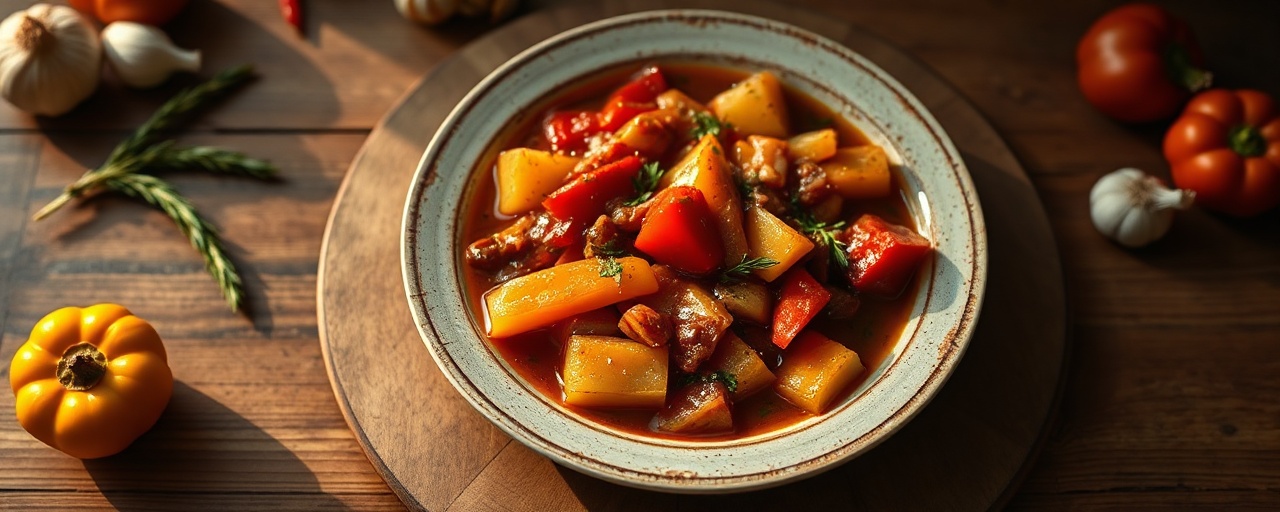 Saffron-Infused Hungarian Vegetable Stew
