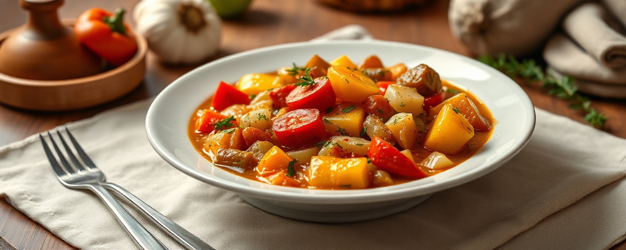 Saffron-Infused Hungarian Vegetable Stew