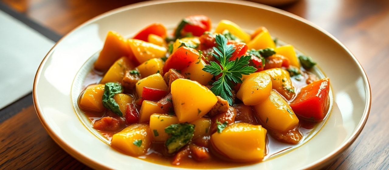 Saffron-Infused Hungarian Vegetable Stew