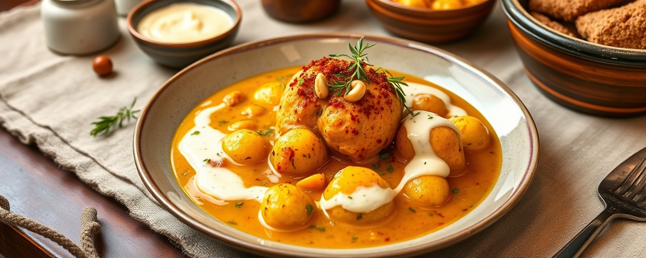Saffron Paneer Kofta with Cashew Cream