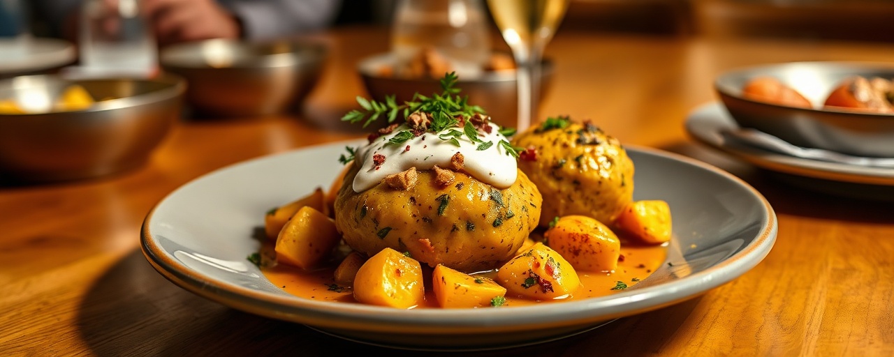 Saffron Paneer Kofta with Cashew Cream