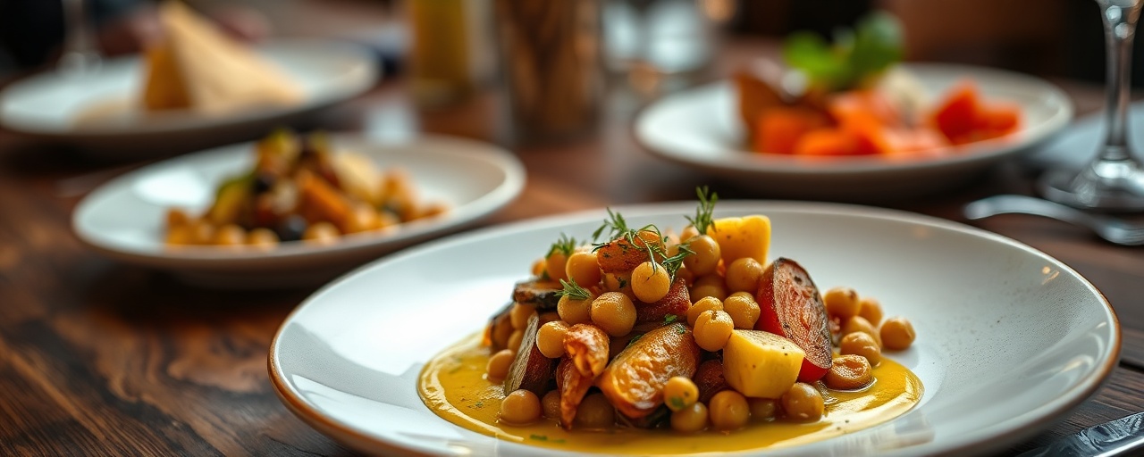 Saffron-Roasted Root Vegetables with Chickpea Medley