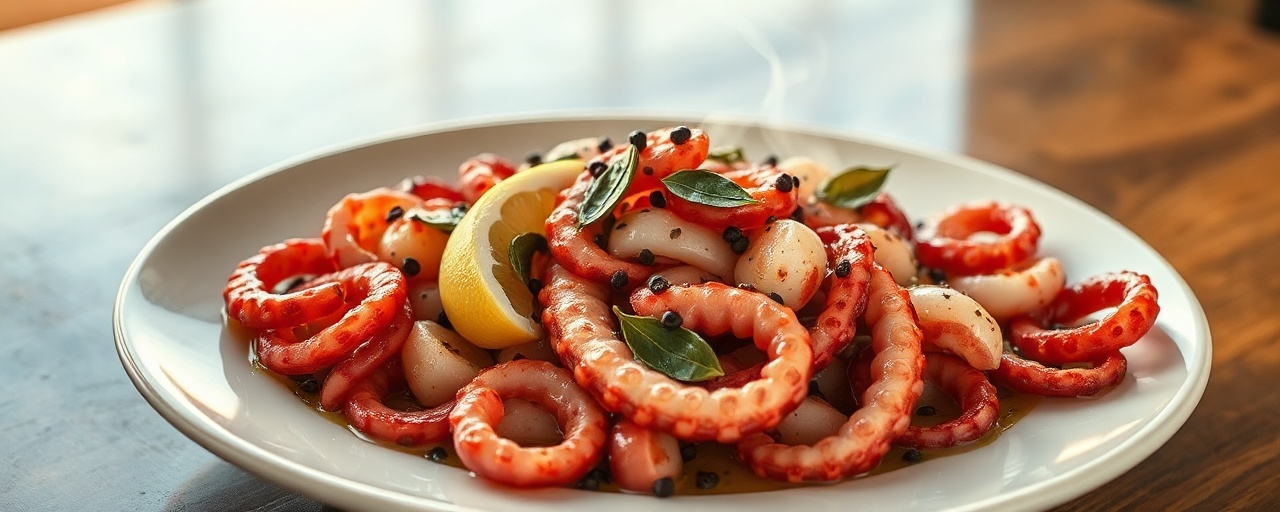 Salatet Akhtabout bel Zeit w Khamoud (Octopus Salad with Oil and Lemon)
