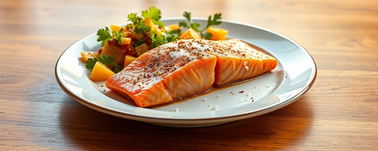 Salmón Curado con Sumac y Ensalada de Jícama y Naranja