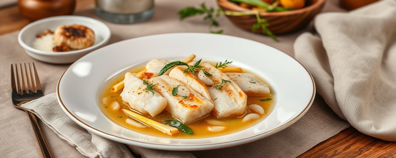 Samak Maslouk bel Lemongrass (Poached Fish with Lemongrass)