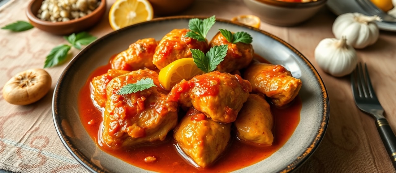 Sambal Ayam Limau Peram (Chicken Sambal with Preserved Lemon)