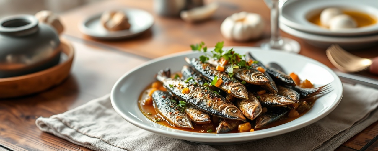 Sardinhas Grelhadas com Molho de Tamarindo