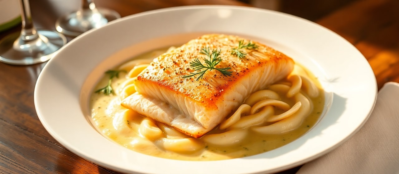 Saumon Poché au Grenade et Beurre Blanc