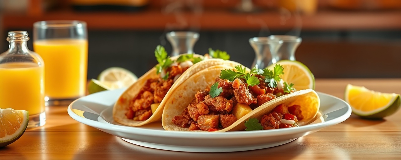 Seitan Adobado Tacos a la Brasa con Piña