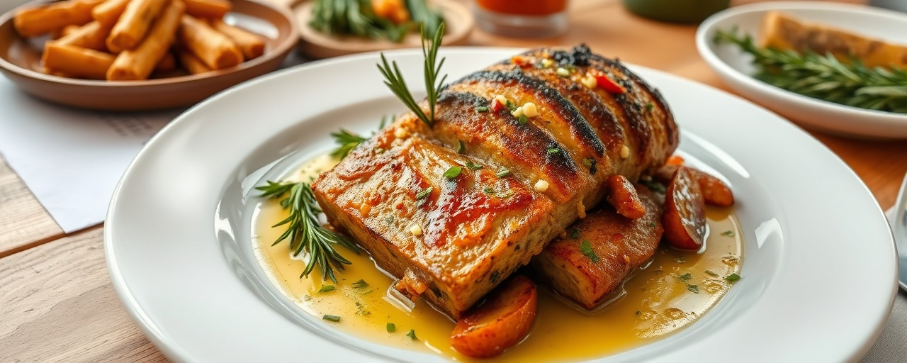 Seitan Arrosto alle Erbe Aromatiche al Forno a Legna