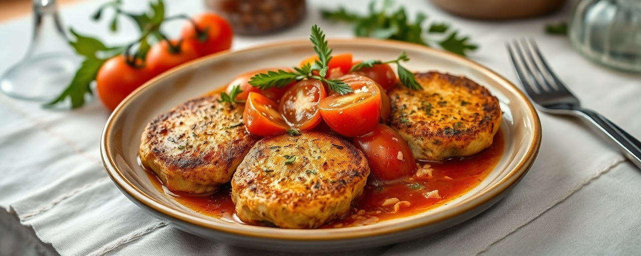 Seitan Poêlé aux Herbes de Provence et Sauce Tomate Légère