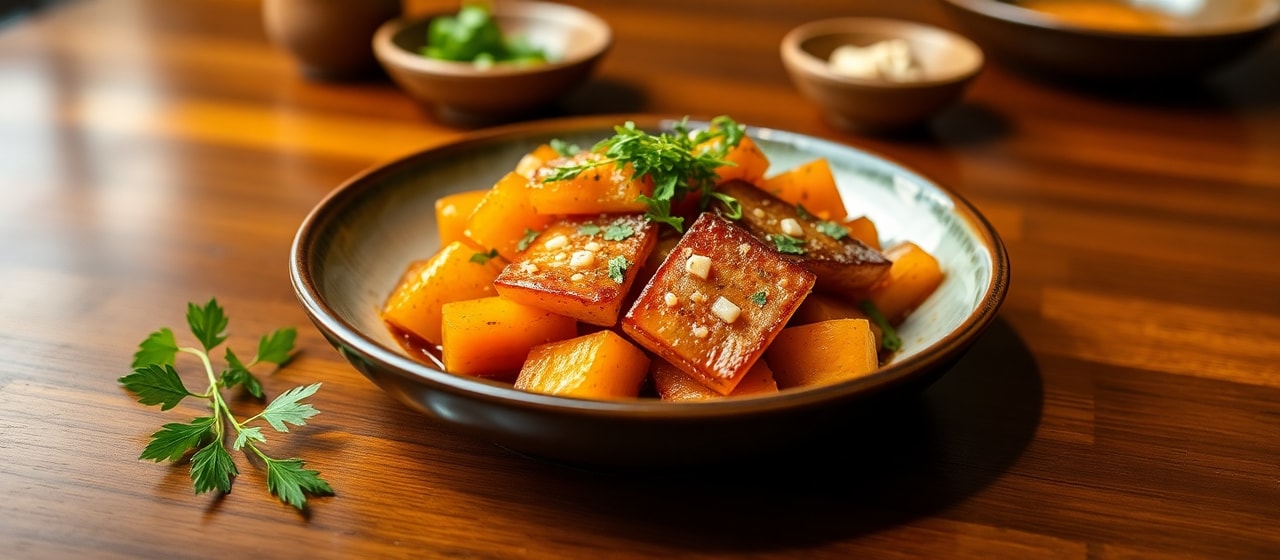 Shio Koji Marinated & Miso-Glazed Japanese Sweet Potato