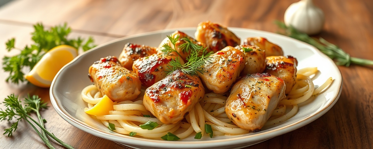 Siberian Chicken Shashlik with Lemongrass-Dill Infusion