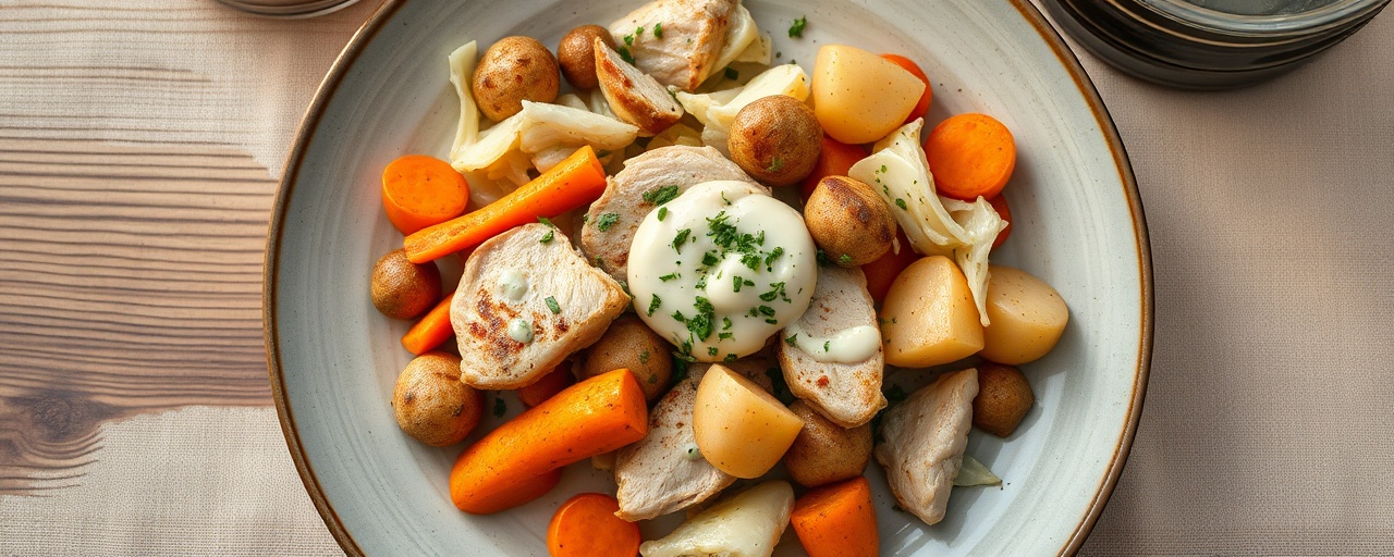 Siberian Forest Stir-Fry with Tahini-Dill Dressing