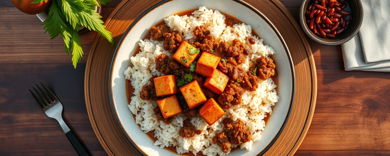 Sichuan Mapo Tofu with Crispy Rice