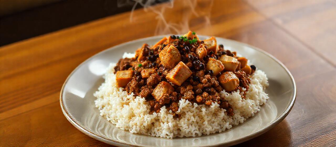 Sichuan Mapo Tofu with Crispy Rice