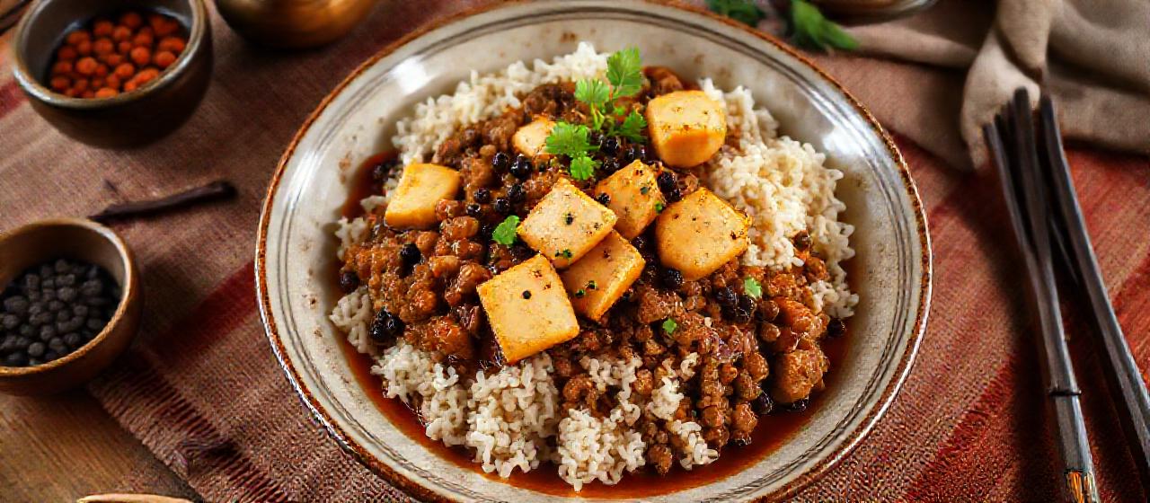 Sichuan Mapo Tofu with Crispy Rice