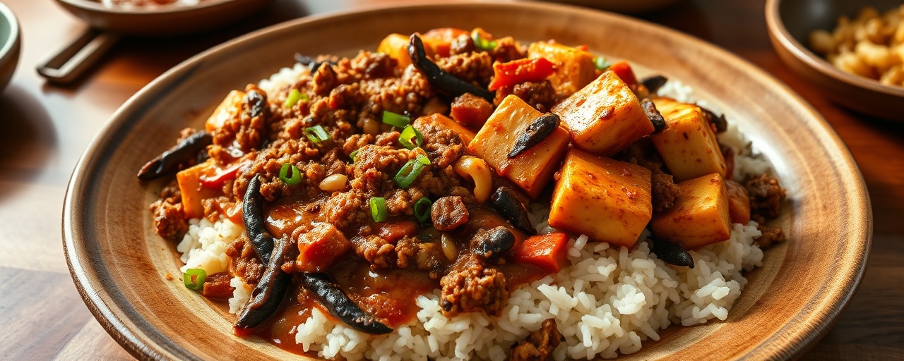 Sichuan Mapo Tofu with Crispy Rice