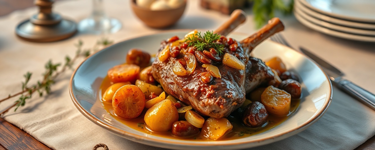 Slow-Cooked Cardamom Lamb with Date and Apricot