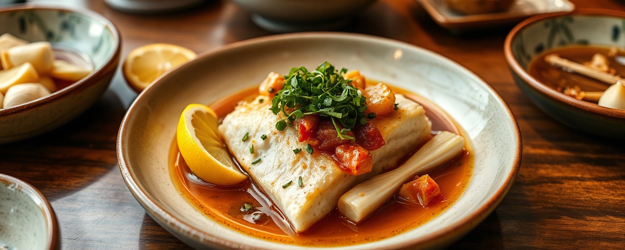 Slow-Cooked Chinese Cod with Preserved Lemon and Ginger