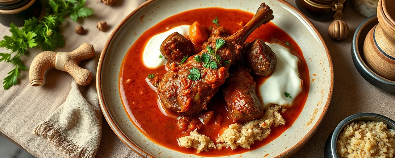 Slow-Cooked Harissa Lamb Gosht Curry