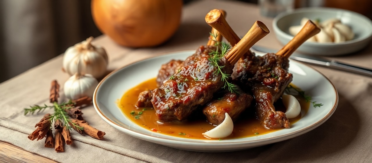 Slow-Cooked Lebanese Lamb Shanks with Aromatic Spices