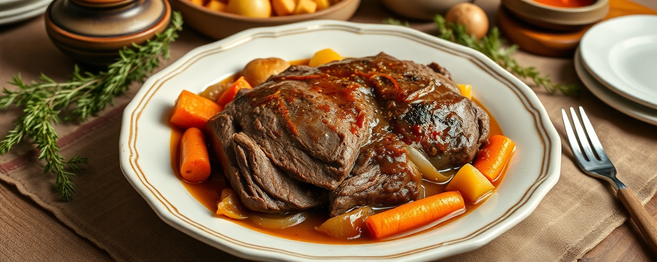 Slow-Cooked Russian Saffron Beef Pot Roast